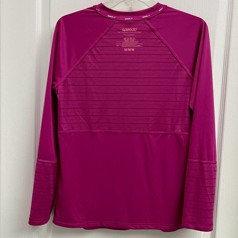 Speedo Women Long Sleeve Rash Guard Rashguard Shirt Top Pullover - Picture 4 of 12